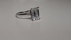 2.05 Carat Emerald Cut Lab Grown Diamond Engagement Promise Ring in 14K Gold