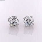 1.4 Carat Round Brilliant Lab Grown Diamond Stud Earrings in 14K Gold